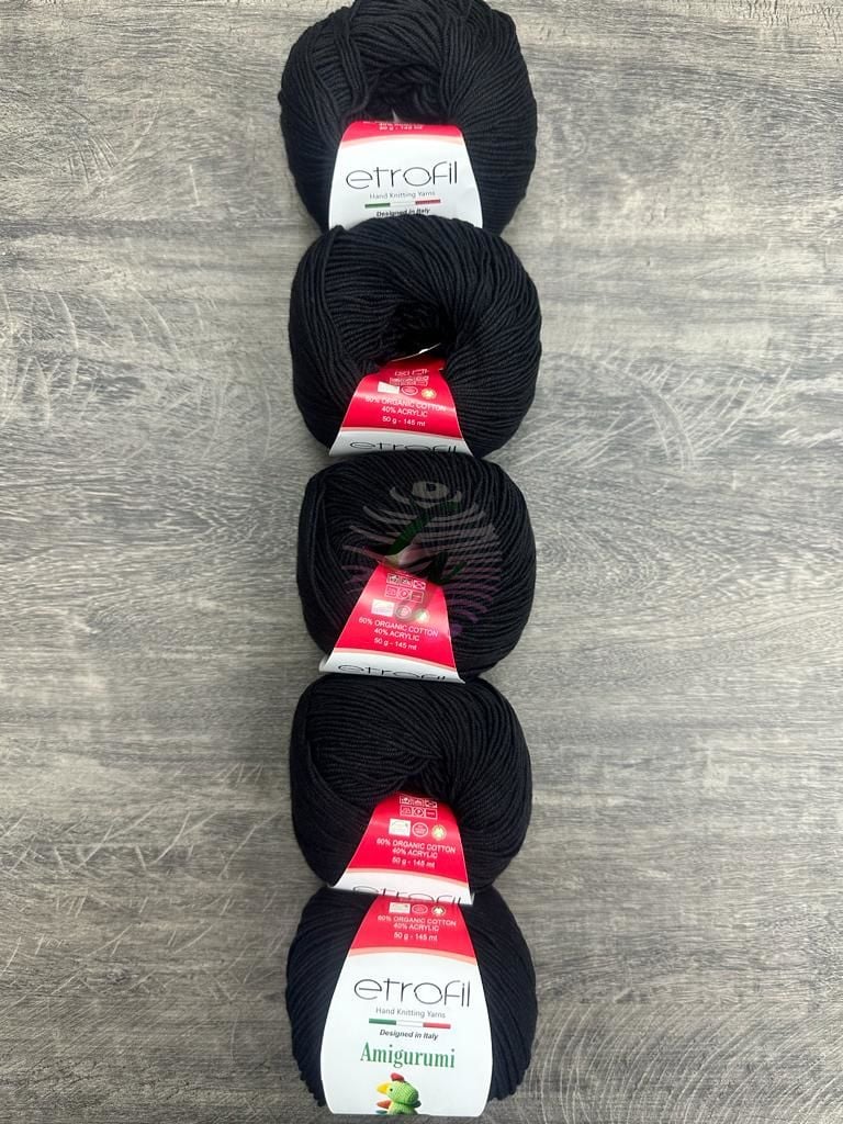 Etrofil Amigurumi 70093 Siyah (5 Adet)