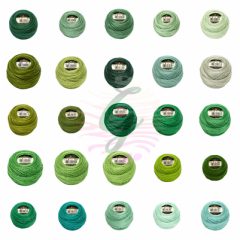 DMC 8 No Koton Perle Yeşil Renkleri