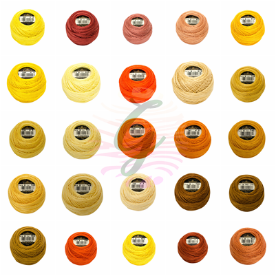 DMC 8 No Koton Perle Sarı-Turuncu Renkleri