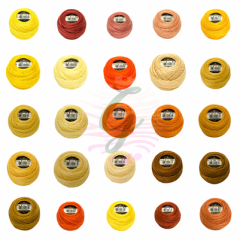 DMC 8 No Koton Perle Sarı-Turuncu Renkleri