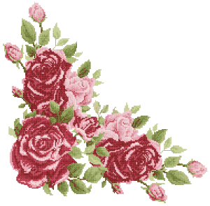 Köşeli Yoğun Gül Şablonu-21011801