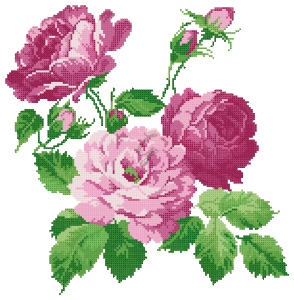 3'Lü Pembe Güller Şablonu-20120701