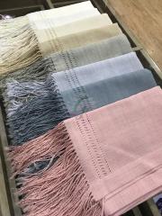 3'lü Ajurlu-Saçaklı Etamin Takım Açık Krem