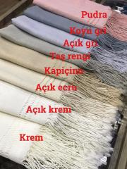 3'lü Ajurlu-Saçaklı Etamin Takım Açık Krem