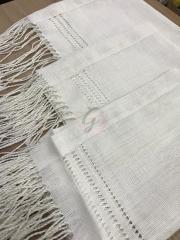 3'lü Ajurlu-Saçaklı Etamin Takım Açık Krem