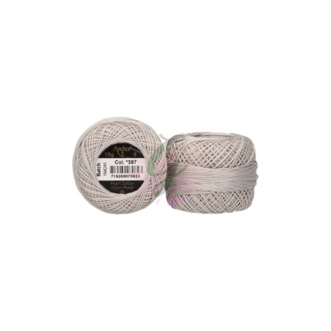 Anchor 8 No Cotton Perle Beyaz-Siyah Tonları No:397
