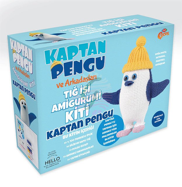 Kaptan Pengu Amigurumi Kiti-Lisanslı