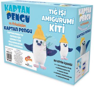 Kaptan Pengu Amigurumi Kiti-Lisanslı