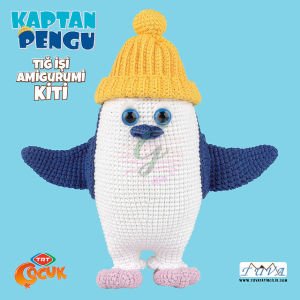 Kaptan Pengu Amigurumi Kiti-Lisanslı