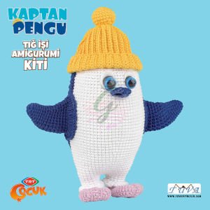 Kaptan Pengu Amigurumi Kiti-Lisanslı