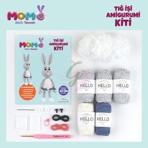 Akıllı Tavşan Momo Amigurumi Kiti-Lisanslı