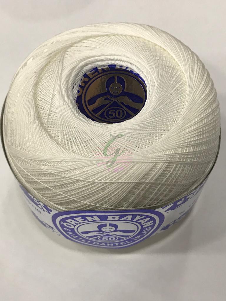 Ören Bayan Çapa Mavi Bantlı Dantel İpi NO:50