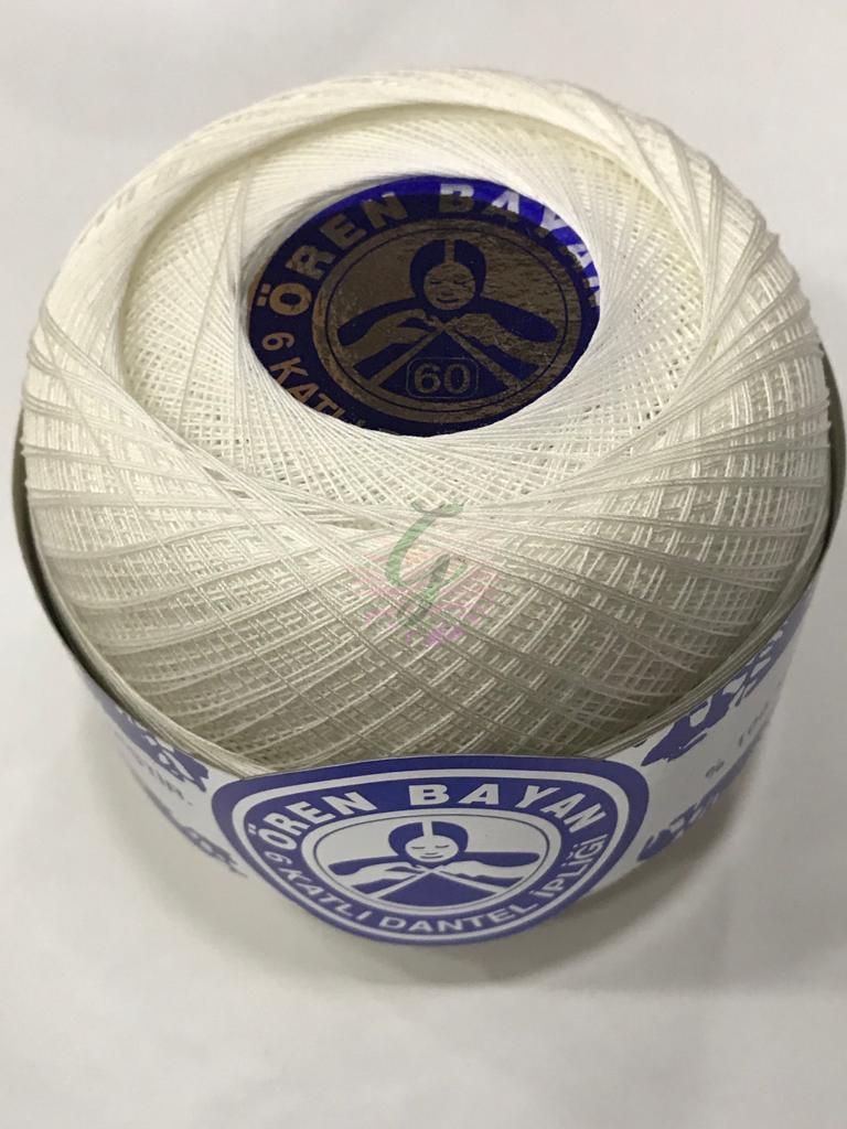 Ören Bayan Çapa Mavi Bantlı Dantel İpi NO:60