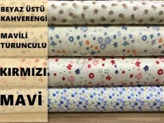Çiçekli 2 Poplin Kumaşlar