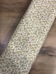 Çiçekli 3 Poplin Kumaşlar Kapiçino