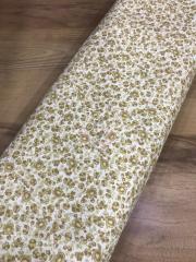 Çiçekli 3 Poplin Kumaşlar Kapiçino