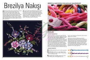 Çiçeklerle Brezilya Nakışı