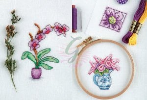 Kanaviçe Mini Motifler:Kalpler-Kuşlar Çiçekler