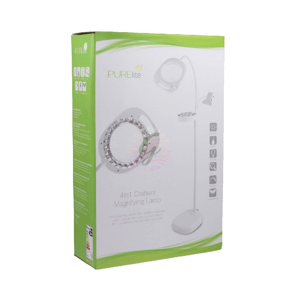 Purelite Ayaklı Işıklı Tutacaklı Büyüteç 4'ü Bir Arada ( 4 in 1 ) CFPL14