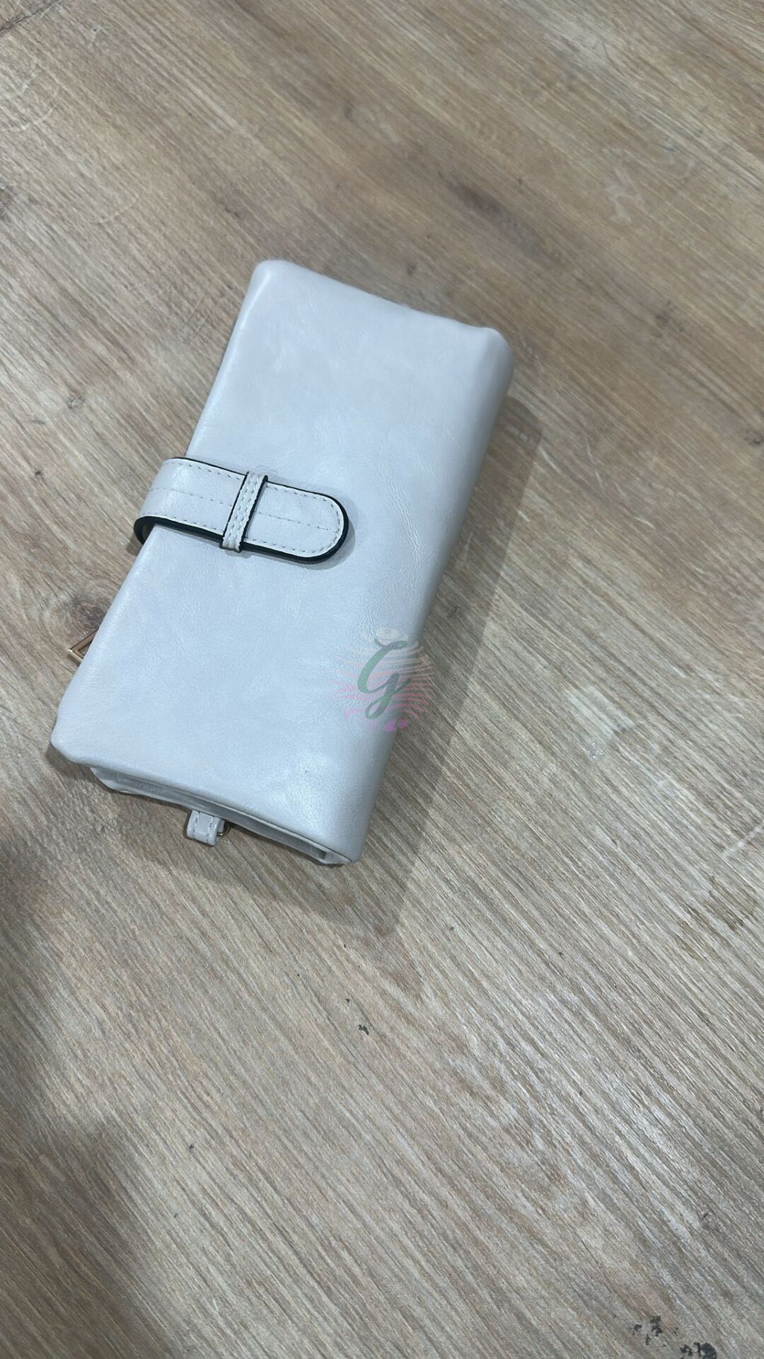 İthal Deri Cüzdan Krem