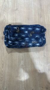 %100 Yıkanmış Deri Cüzdan-Çanta Kot Mavisi