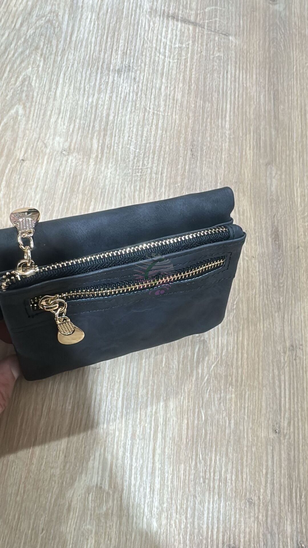 İthal Deri Küçük Boy Cüzdan Taş Siyah