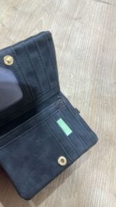 İthal Deri Küçük Boy Cüzdan Taş Siyah