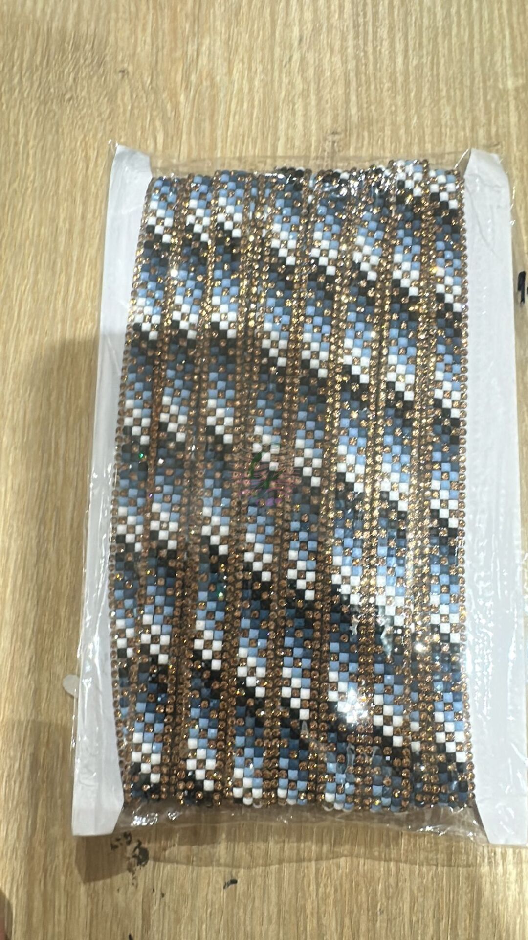 Metrelik Özel Yapışkanlı Taş Mavi Renk (9 metre)