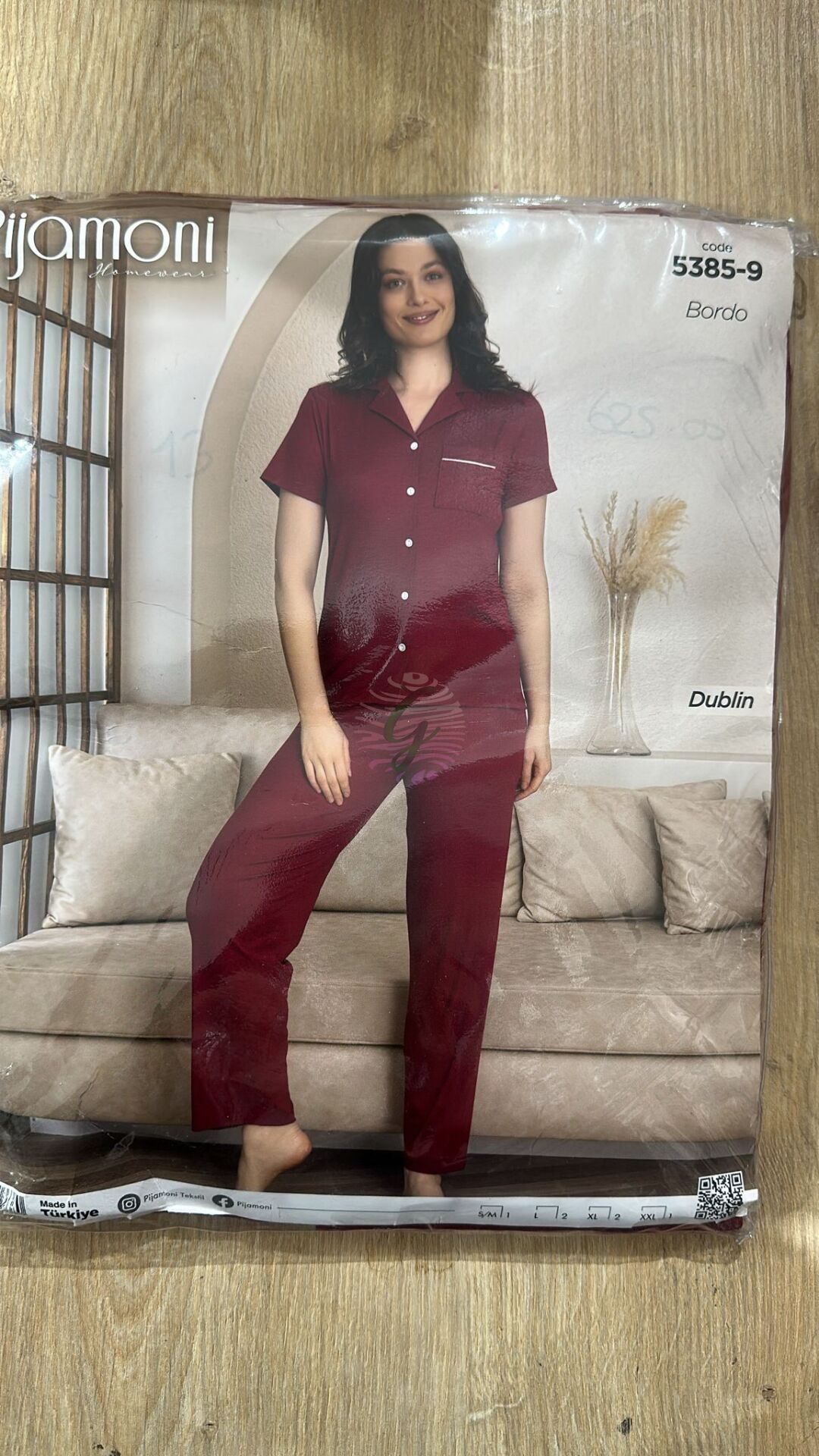 S-M Beden Bayan Pijama Takımı Dublin 5385-9