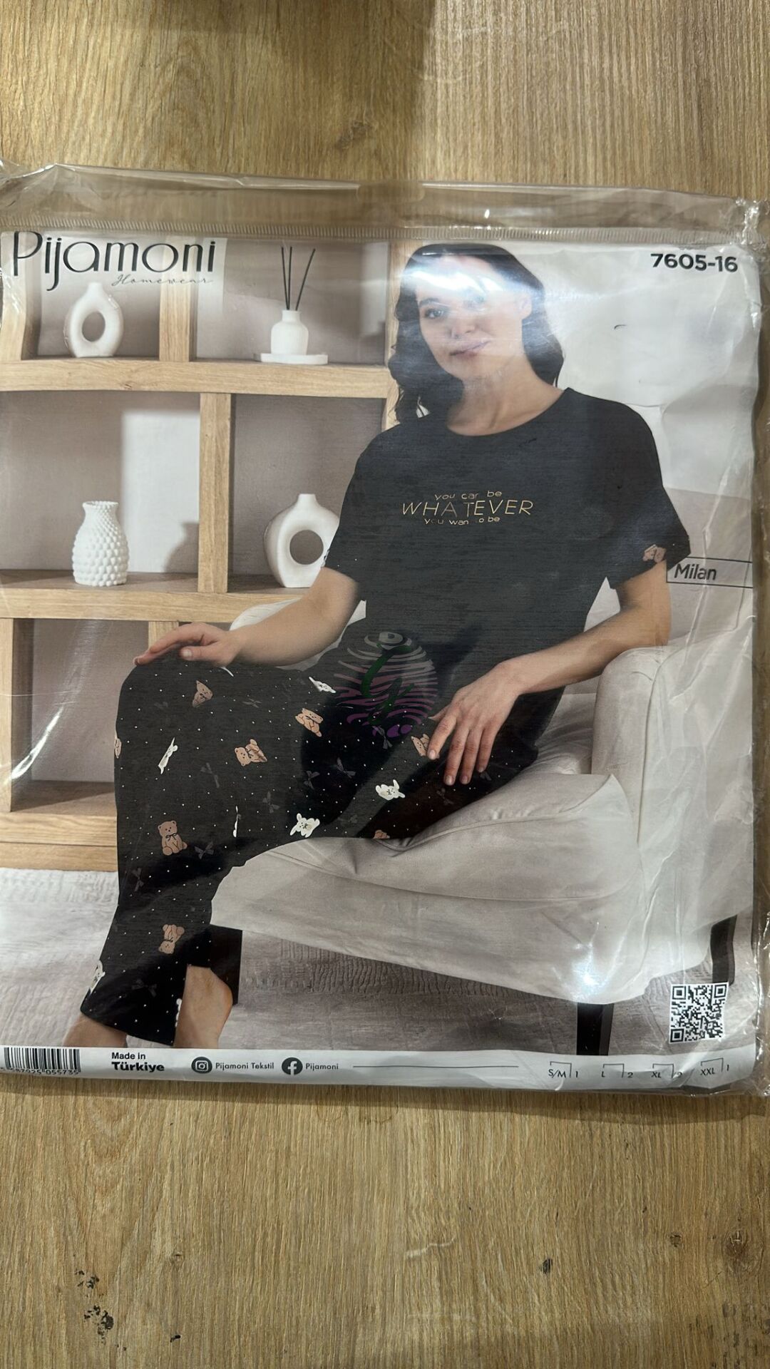 S-M Beden Bayan Pijama Takımı Milan 7605-16