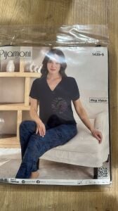 S-M Beden Bayan Pijama Takımı Ring Viskon 1435-5
