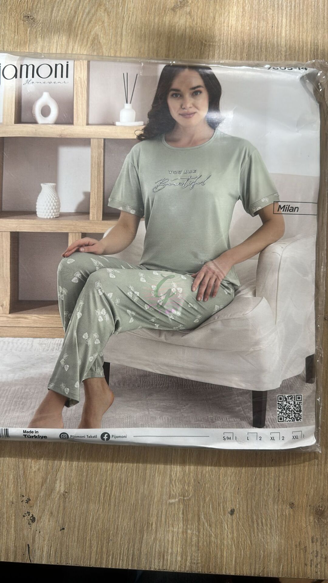 S-M Beden Bayan Pijama Takımı Milan 7605-14