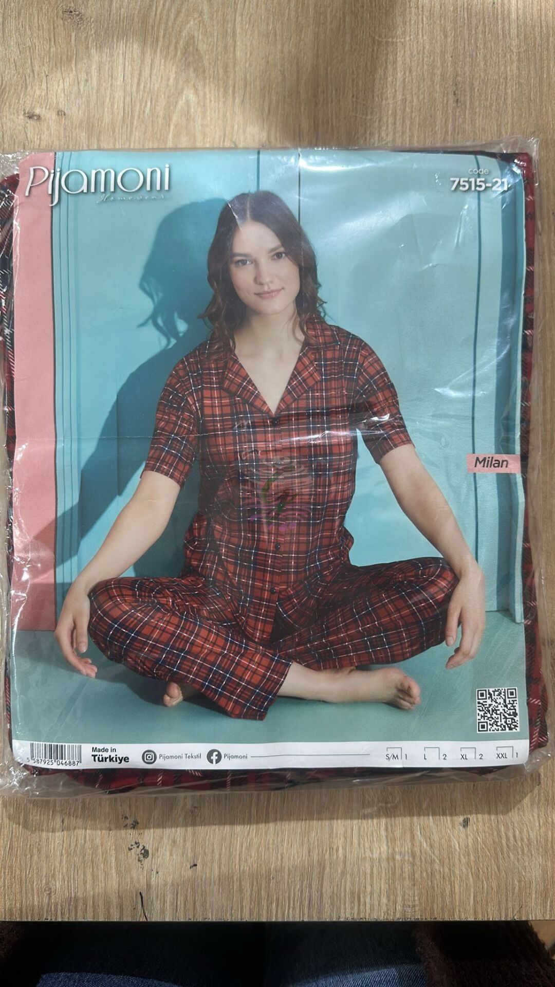 S-M Beden Bayan Pijama Takımı Milan 7515-21