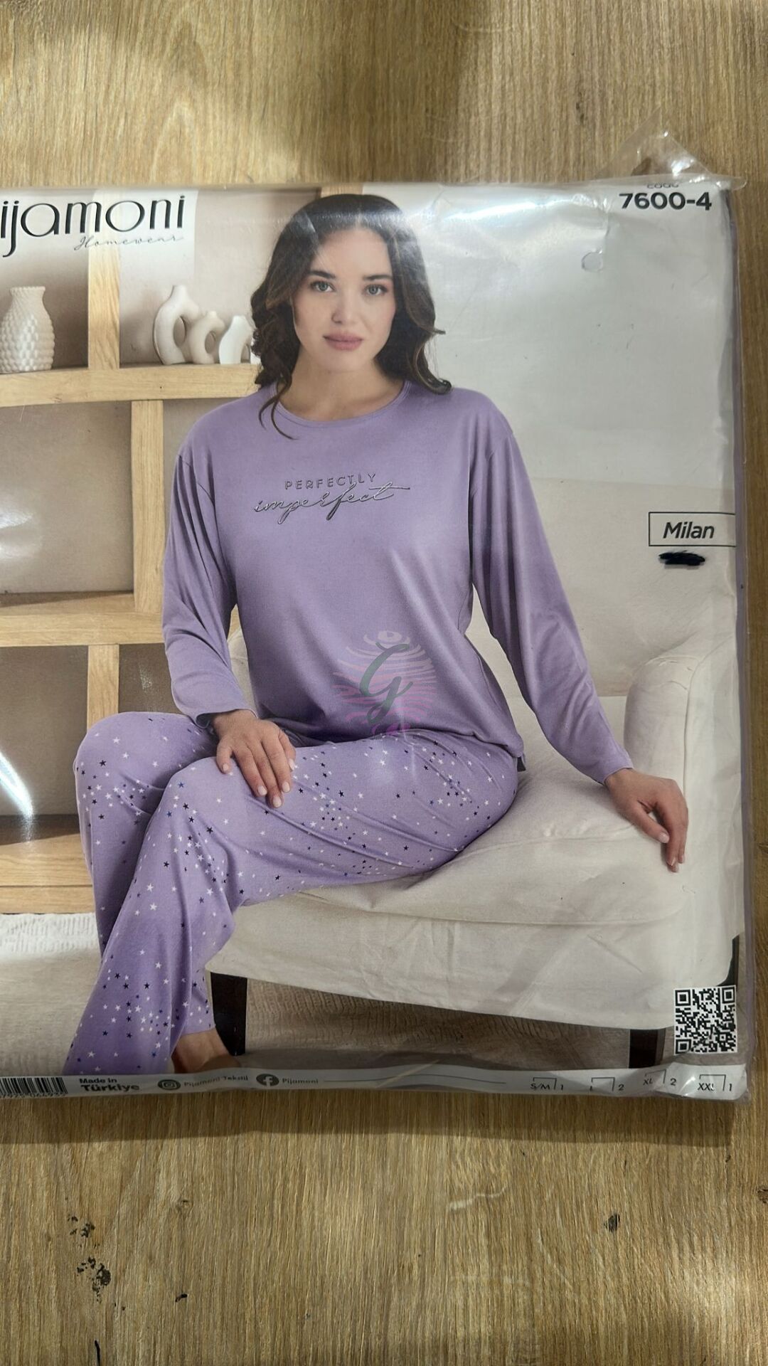 XL Beden Bayan Pijama Takımı Milan 7600-4