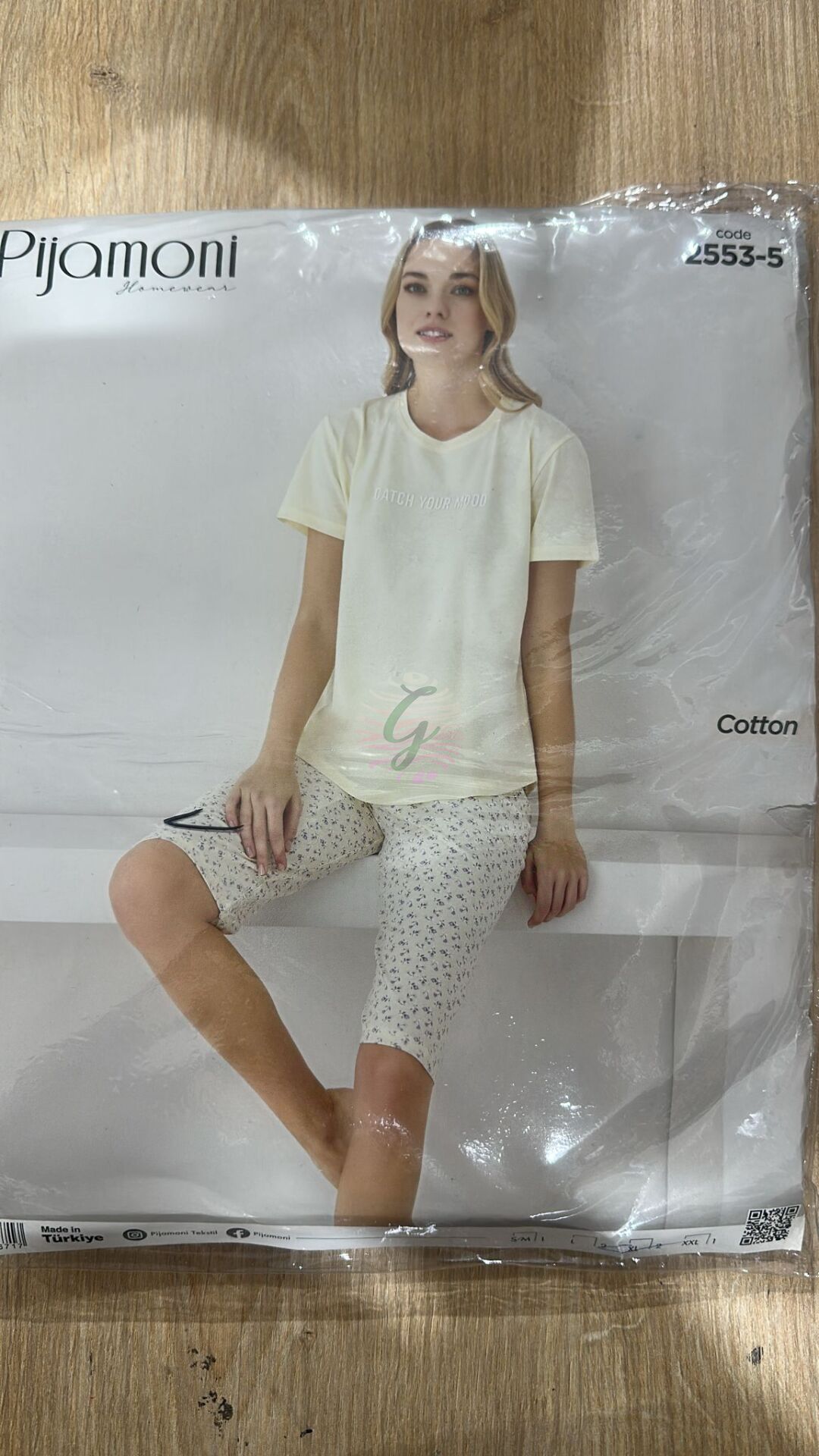 XL Beden Bayan Pijama Takımı Cotton 2553-5