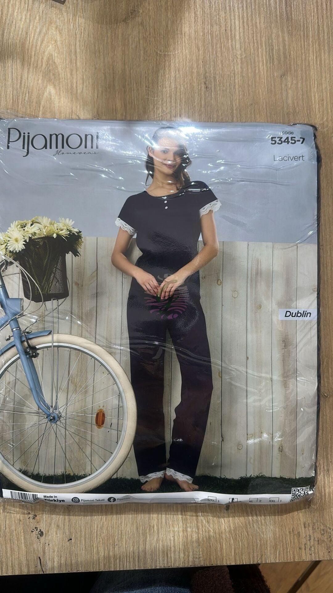 L Beden Bayan Pijama Takımı Dublin 5345-7