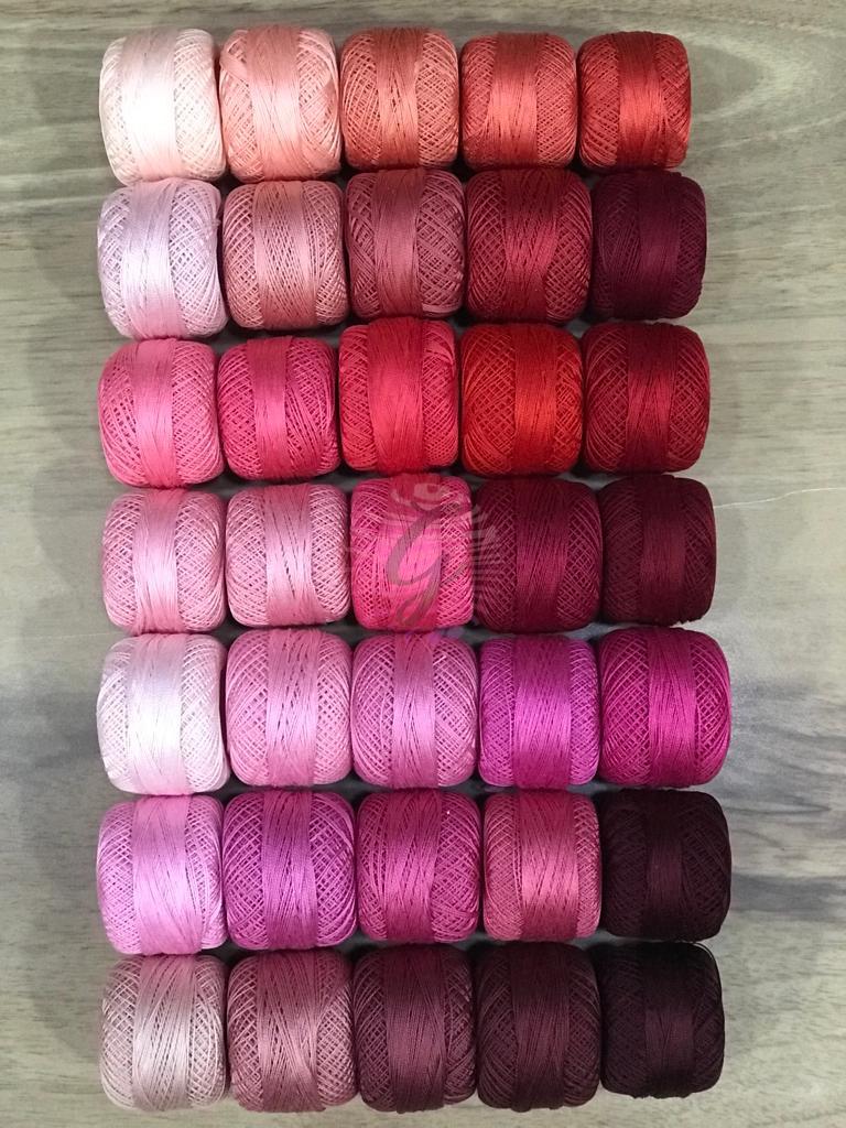 Dmc-Anchor 12 No Cotton Perle Pembe,Kırmızı Tonları