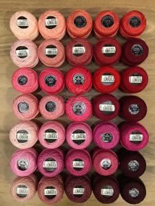 Dmc-Anchor 12 No Cotton Perle Pembe,Kırmızı Tonları