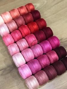 Dmc-Anchor 12 No Cotton Perle Pembe,Kırmızı Tonları