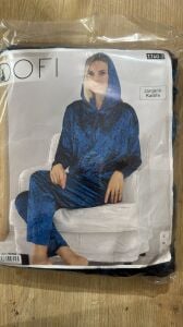 L Beden Dofi Janjanlı Kadife Mavi 1740-2