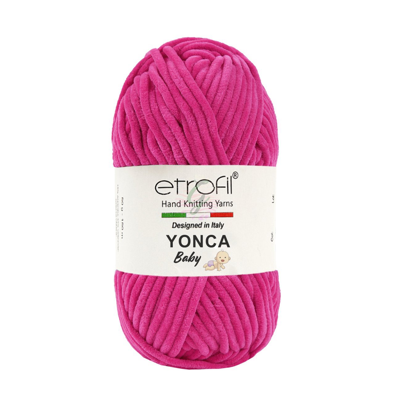 Etrofil Yonca Baby 5 li Paket Satılmaktadır(Kadife İp) 70320 Canlı Pembe