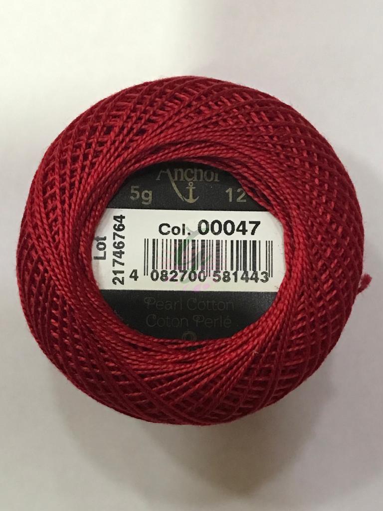 Dmc-Anchor 12 No Cotton Perle Pembe,Kırmızı Tonları 47
