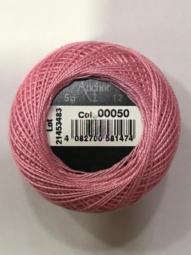 Dmc-Anchor 12 No Cotton Perle Pembe,Kırmızı Tonları 50