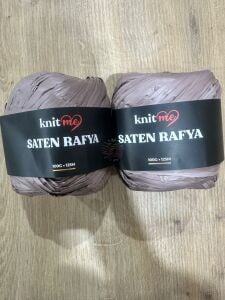 KNİTME Saten Rafya (2li paket olarak satılmaktadır) Koyu vizon