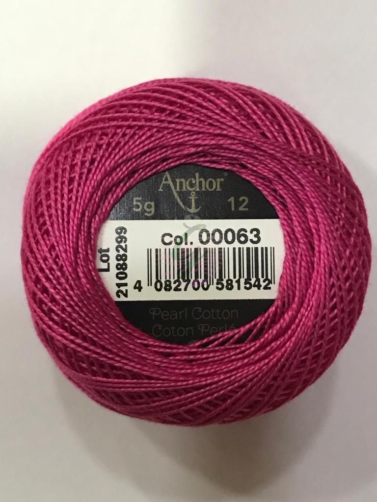 Dmc-Anchor 12 No Cotton Perle Pembe,Kırmızı Tonları 63