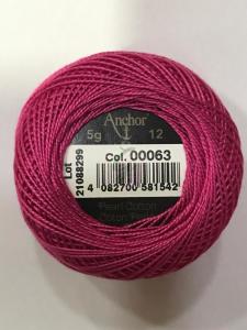 Dmc-Anchor 12 No Cotton Perle Pembe,Kırmızı Tonları 63