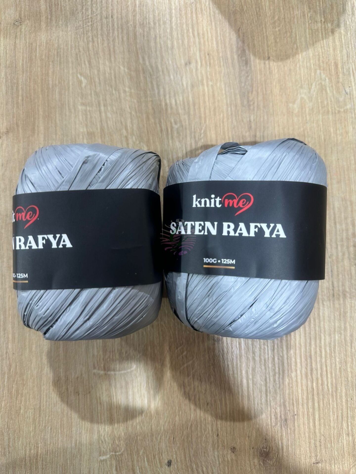 KNİTME Saten Rafya (2li paket olarak satılmaktadır) Gri