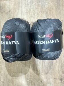 KNİTME Saten Rafya (2li paket olarak satılmaktadır) Sıyah