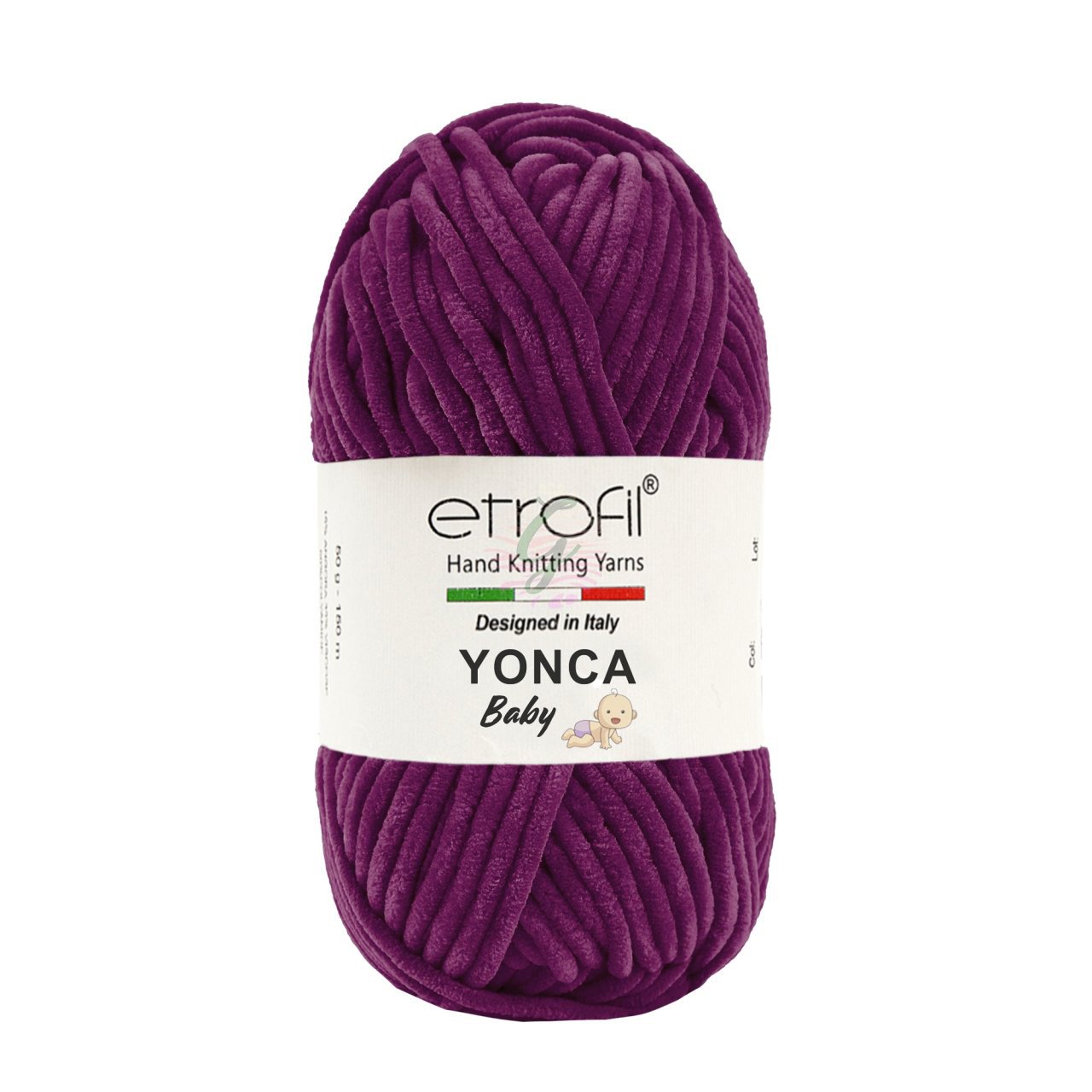 Etrofil Yonca Baby 5 li Paket Satılmaktadır(Kadife İp) 70609 Mürdüm
