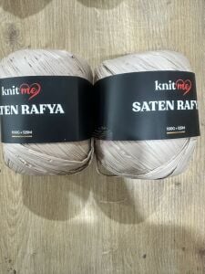 KNİTME Saten Rafya (2li paket olarak satılmaktadır) Vizon